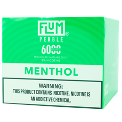 Flum Pebble Menthol 10 Pack flum, flum pebble, disposable, vape, disposable vape, nicotine, 50mg, menthol, 3000, puffs, 3000 puffs
