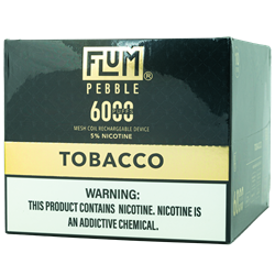 Flum Pebble Tobacco 10 Pack flum, pebble, flum pebble, disposable, vape, disposable vape, nicotine, 50mg, tobacco, 6000, puffs, 6000 puffs, rechargeable