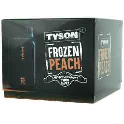 Tyson Frozen Peach 10 Pack  tyson, disposable, vape, disposable vape, nicotine, 50mg, frozen peach, frozen, peach, 7000, puffs, 7000 puffs, rechargeable