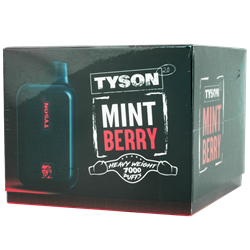 Tyson Mint Berry 10 Pack tyson, disposable, vape, disposable vape, nicotine, 50mg, Mint, Berry, Mint, Berry 7000, puffs, 7000 puffs, rechargeable